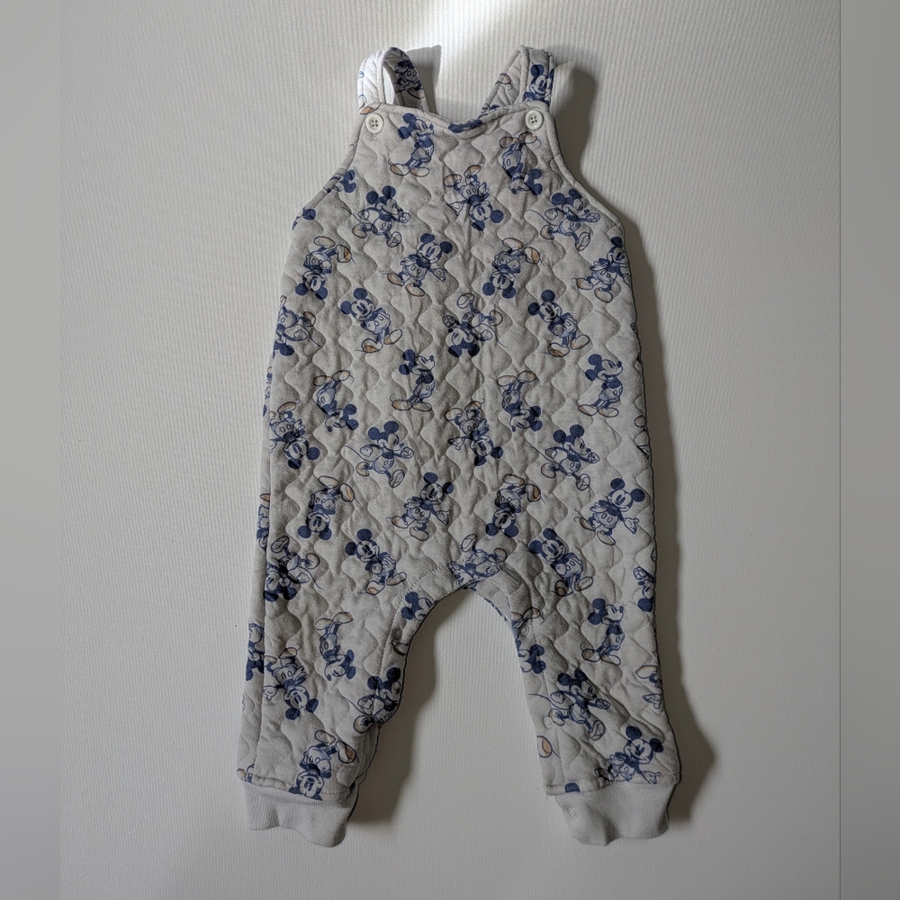 Disney Baby Blue and White Overalls 24 Months